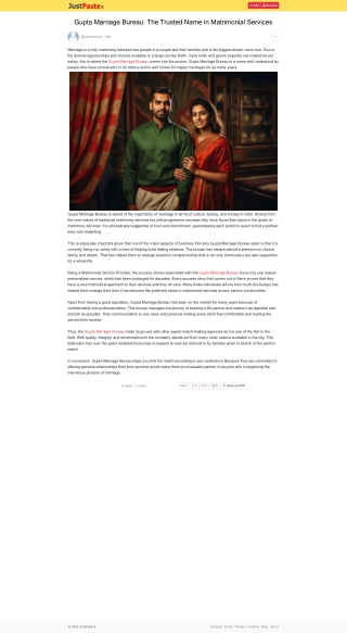 Gupta Marriage Bureau: The Trusted Name in Matrimonial Services
