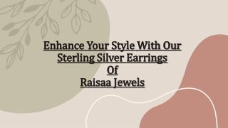 Raisaa Jewels - Silver Earrings - Buy Now!