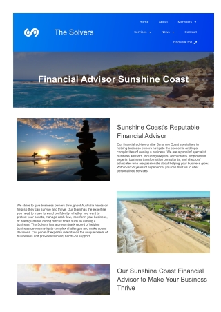 Financial advisor Sunshine Coast