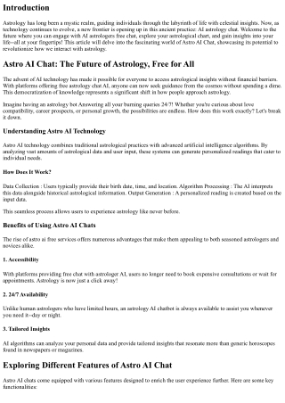Astro AI Chat: The Future of Astrology, Free for All