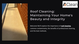 Expert Roof Cleaning Services for Homes & Businesses | A Plus Clean