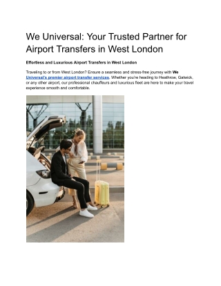 We Universal Your Trusted Partner for Airport Transfers in West London (2)
