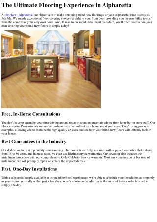 Flooring Installment in Alpharetta