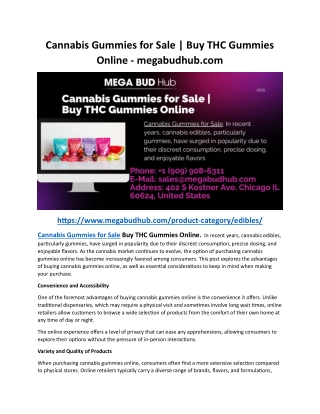 Cannabis Gummies for Sale Buy THC Gummies Online - megabudhub