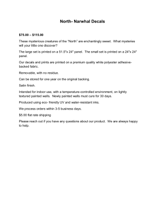 North- Narwhal Decals PDF