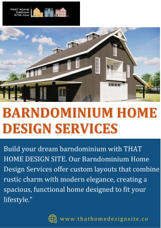 Barndominium Home Design Services | THAT HOME DESIGN SITE