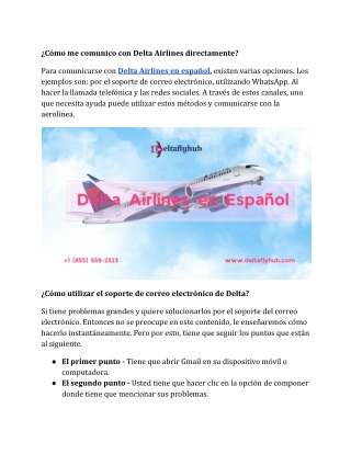 ¿Cómo me comunico con Delta Airlines directamente?