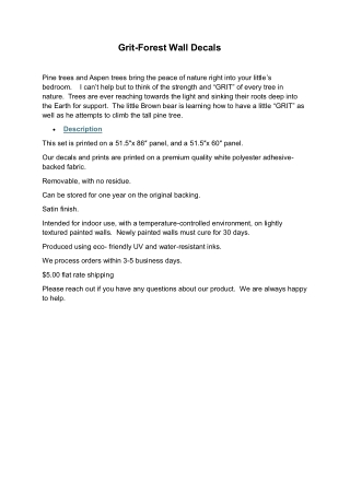 Grit-Forest Wall Decals PDF