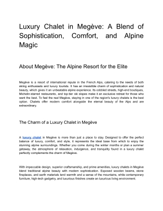 Chalet Megève by Norkii