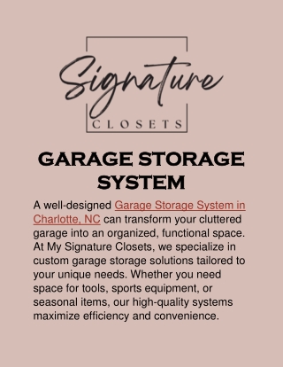 Garage Storage System: The Ultimate Space-Saving Solution for Organize, Store, a