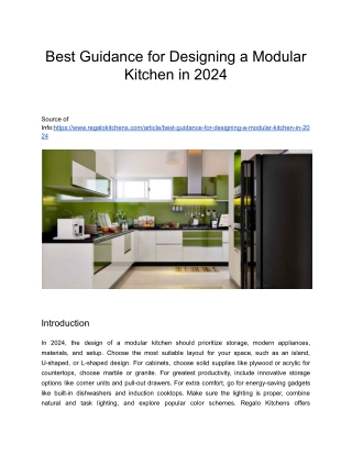 Best Guidance for Designing a Modular Kitchen in 2024