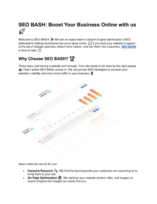SEO BASH Boost Your Business Online with us