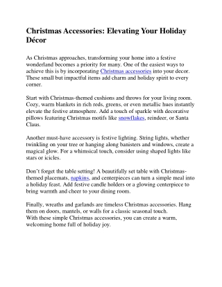 Christmas Accessories