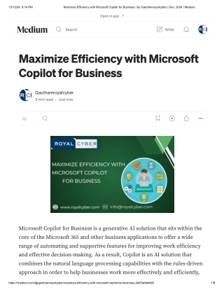 Maximize Efficiency with Microsoft Copilot for Business