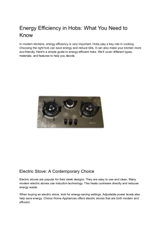 Energy Efficiency in Hobs_ What You Need to Know