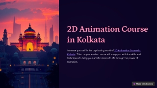 2D Animation Course in Kolkata