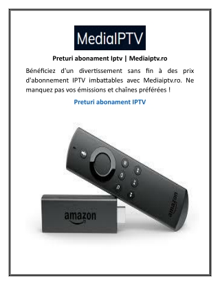 Preturi abonament Iptv  Mediaiptv.ro