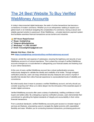 5 Best Website to Buy Verified Webmoney Accounts ...