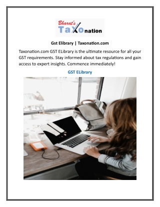 Gst Elibrary  Taxonation.com