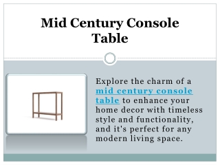 Mid Century Console Table