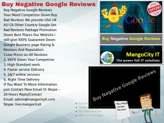 Buy Negative Google Reviews