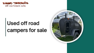Explore Quality Used Off Road Campers for Sale