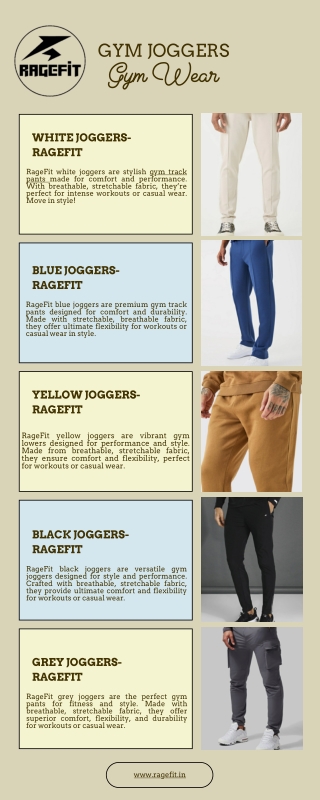 RageFit Gym Joggers - Ultimate Comfort, Style, and Performance for Workouts and