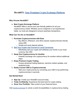 HeraldEX_ Your Premium Crypto Exchange Platform