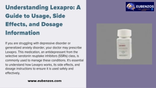 Understanding Lexapro A Guide to Usage, Side Effects, and Dosage Information