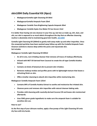 skin1004 Daily Essential Kit