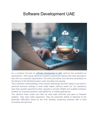 Software Development UAE