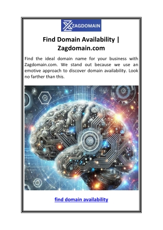 Find Domain Availability  Zagdomain.com