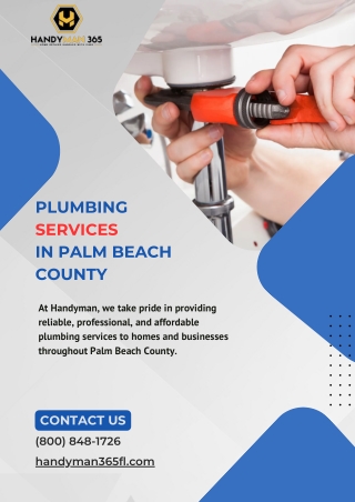 Handyman Plumbing Services in Palm Beach County