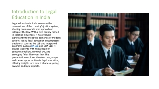 Navigating Legal Education in India - Pathways to a Successful Law Career