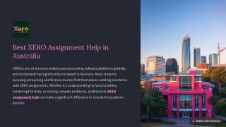 Best XERO Assignment Help in Australia