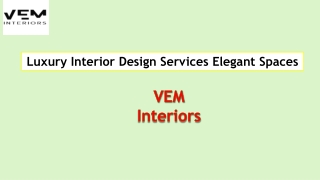 Luxury Interior Design Services Elegant Spaces