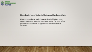 Home Equity Loans Broker in Mississauga  BestInterestRates