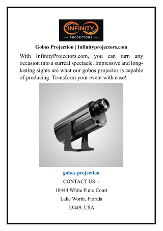 Gobos Projection  Infinityprojectors