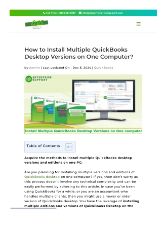How to Install Multiple QuickBooks Desktop Versions on One Computer?