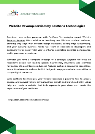 Website Revamp Services