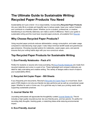 Rescript Sustainable Writing