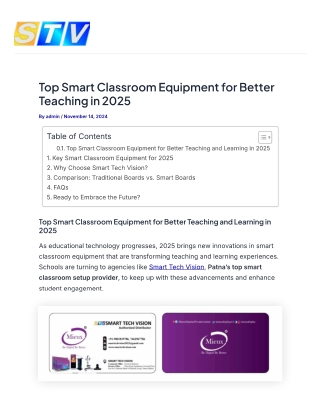 Top Smart Classroom Equipment for Better Teaching in 2025