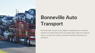 Bonneville Auto Transport