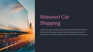 Missouri Car Shipping