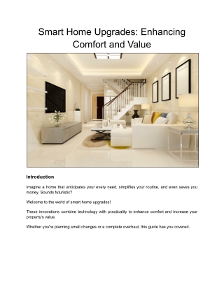 Smart Home Upgrades_ Enhancing Comfort and Value