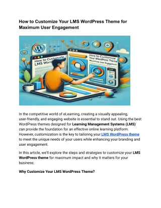 How to Customize Your LMS WordPress Theme for Maximum User Engagement