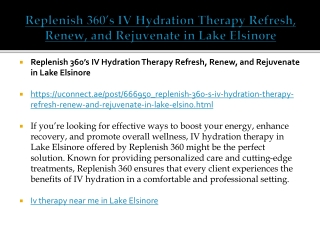 Replenish 360’s IV Hydration Therapy