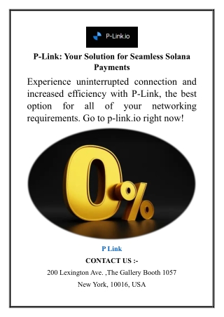 P-Link Your Solution for Seamless Solana Payments