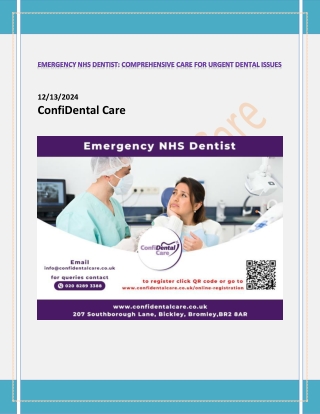 Emergency NHS Dentist: Comprehensive Care for Urgent Dental Issues