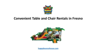 Convenient Table and Chair Rentals in Fresno
